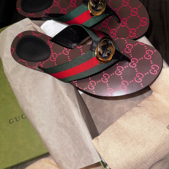Kiki Gucci GG web Flip Flop - Picture 13 of 15